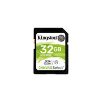 Kingston 32GB SDHC Canvas Select 80R CL10 UHS-I Card