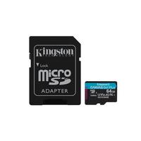 Kingston 64GB microSDXC Canvas Go Plus 170R A2 U3 V30 Card + ADP