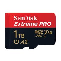 SanDisk Extreme PRO microSDXC 1TB + SD Adapter + RescuePRO Deluxe 170MB/s A2 C10 V30 UHS-I U3