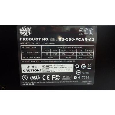 Cooler Master 500Watt RS-500-PCAP-A3 Power Supply